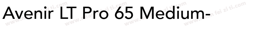 Avenir LT Pro 65 Medium字体转换